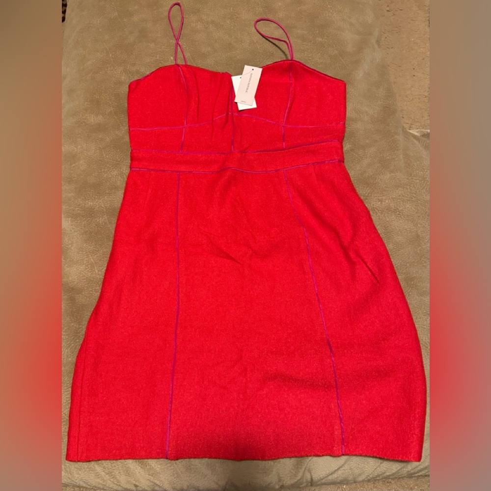 Brand New Banana Republic Red spaghetti strapped Dress size 12 Petite